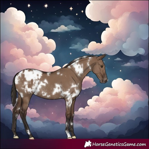 Horse Color:White Spotted Liver Red Dun Blanket Rabicano 