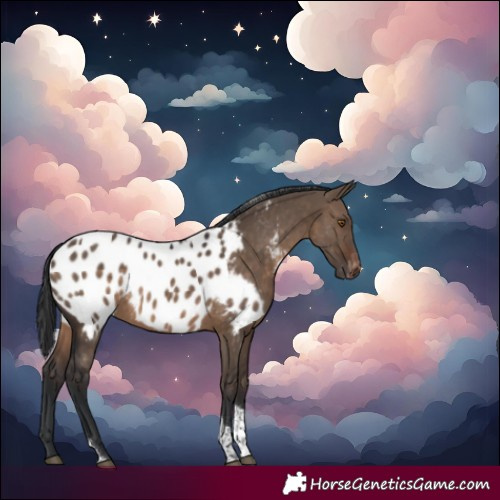 Horse Color:Brown Dun Tobiano Near Leopard 