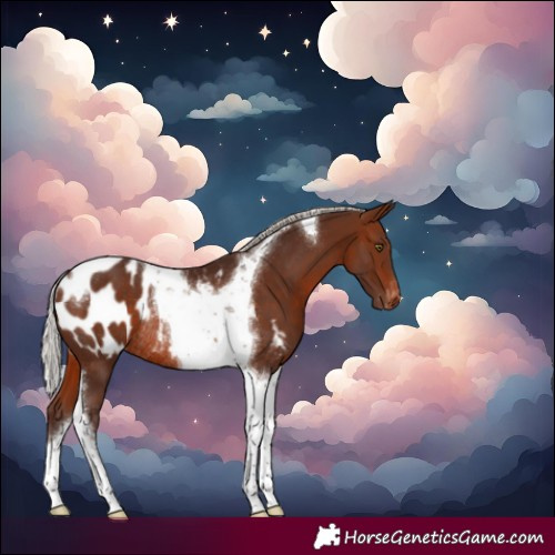 Horse Color:Silver Brown Tobiano Near Leopard Rabicano 