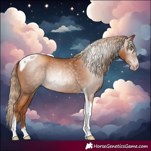 Horse Color:Gray Gold Champagne Tobiano