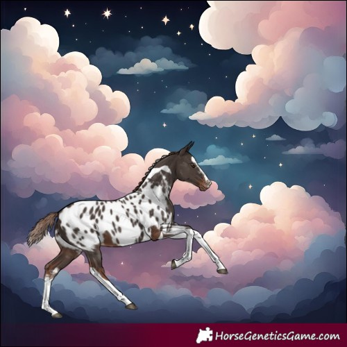 Horse Color:Liver Chestnut Sabino Splash Tobiano Near Leopard