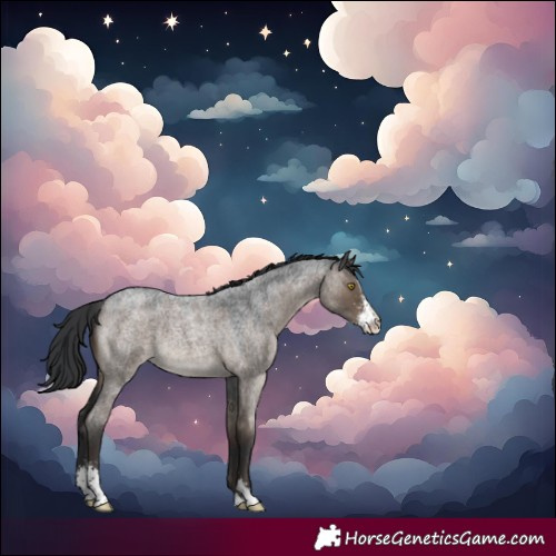 Horse Color:Brown Roan Dun Sabino 