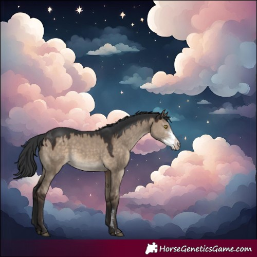Horse Color:Brown Dun Sabino 
