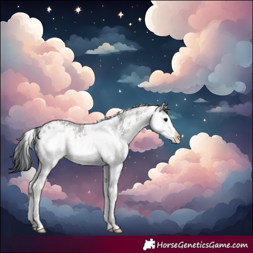 Horse Color:White Spotted Grullo Rabicano