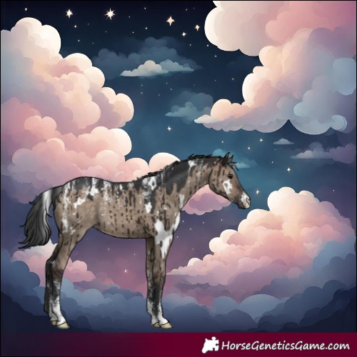 Horse Color:Powder White White Spotted Brown Dun Rabicano Brindle