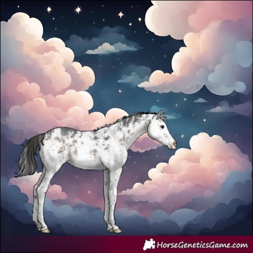 Horse Color:White Spotted Brown Dun 