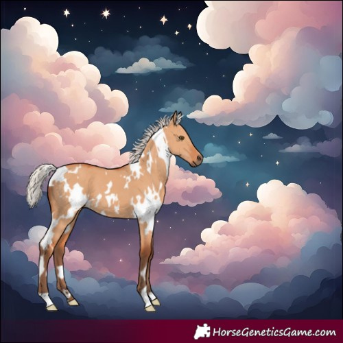 Horse Color:White Spotted Silver Bay Dun 