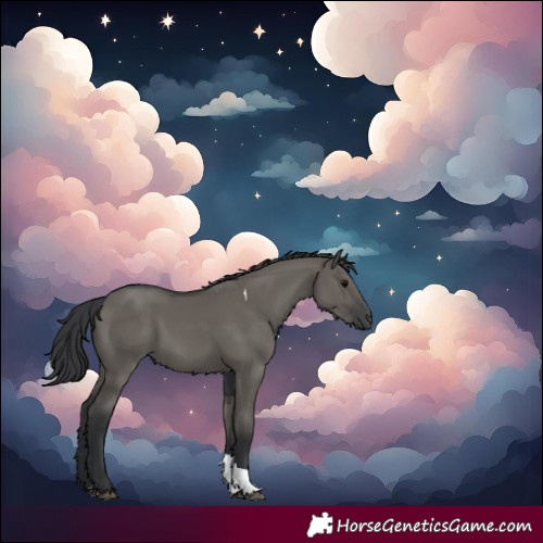 Horse Color:Grullo Tobiano