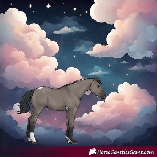 Horse Color:Grullo Tobiano