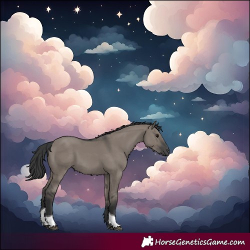 Horse Color:Grullo Tobiano