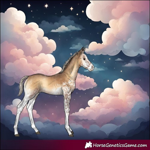 Horse Color:Powder White Chocolate Palomino Onyx Splash 