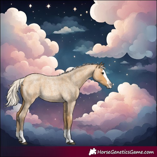 Horse Color:Silver Buckskin Roan Splash 