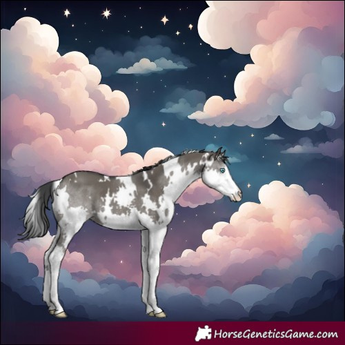 Horse Color:White Spotted Grullo Splash 