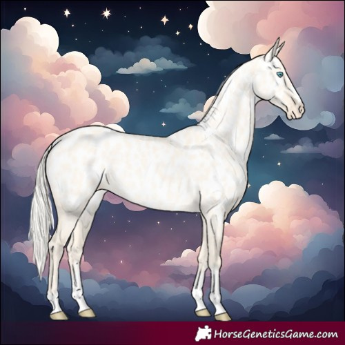 Horse Color:Cremello Dun Near Leopard 