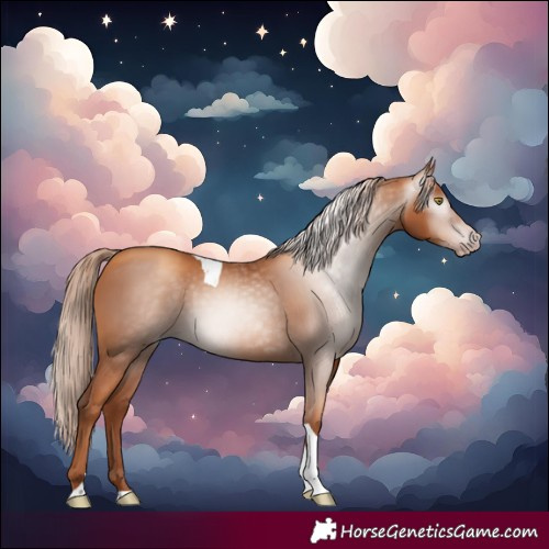 Horse Color:Gray Gold Champagne Tobiano 