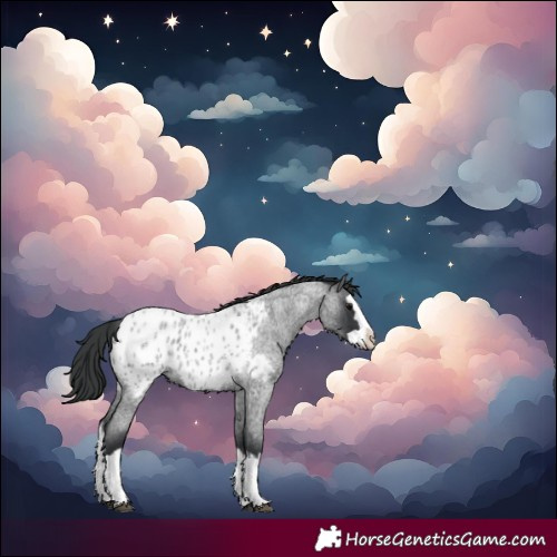 Horse Color:Blue Roan Splash Near Leopard