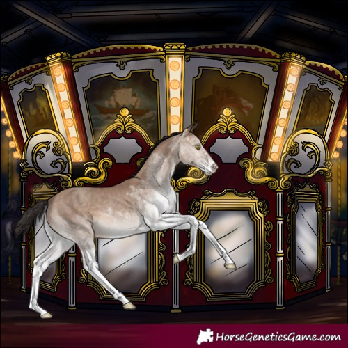 Horse Color:White Spotted Sable Champagne Tobiano Rabicano 