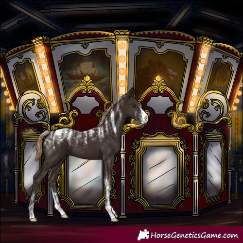 Horse Color:Powder White Liver Chestnut