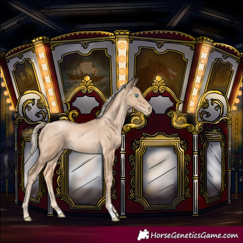 Horse Color:Chocolate Palomino Pearl Rabicano