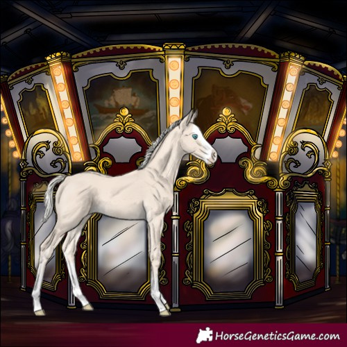 Horse Color:Cremello Splash Varnish 