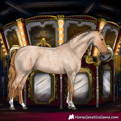 Horse Color:Red Roan Tobiano 