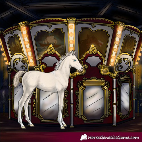 Horse Color:Perlino Tobiano