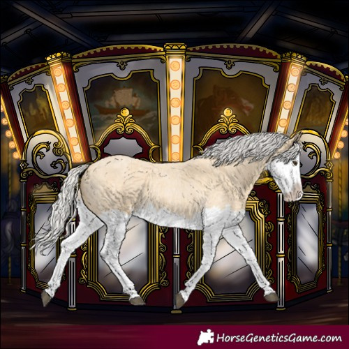 Horse Color:Silver Buckskin Roan Splash