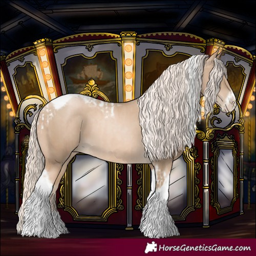 Horse Color:Chocolate Palomino Pearl Tobiano Frame  and Chocolate Palomino Pearl Tobiano Frame 