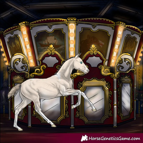 Horse Color:Perlino Tobiano 