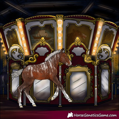 Horse Color:Powder White Silver Brown 