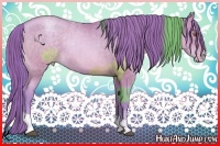 Horse Color:Watercolor Bay Pearl and Watercolor Bay Pearl