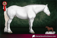 Horse Color:Chocolate Perlino Dun Sabino Brindle 