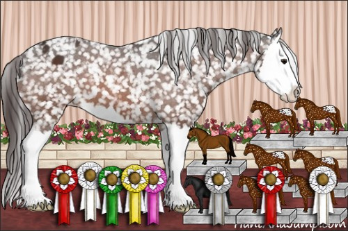 Horse Color:Bay Splash Snowflake Varnish 