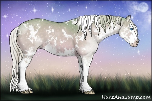 Horse Color:Watercolor White Spotted Chocolate Silver Bay Dun Splash 