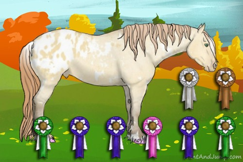 Horse Color:White Spotted Amber Cream Champagne Dun Appaloosa 