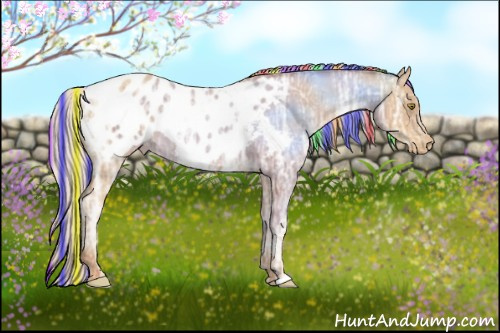 Horse Color:Painted Silver Sable Champagne Ice Appaloosa