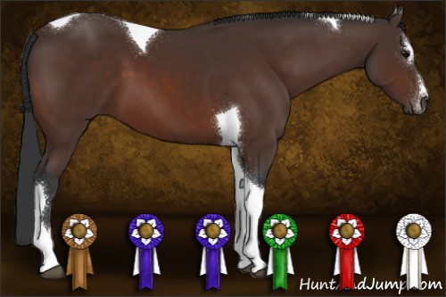 Horse Color:Brown Sabino Tobiano