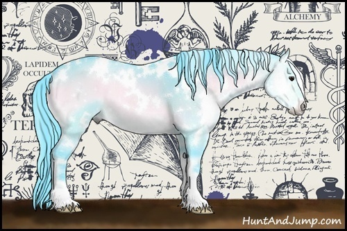 Horse Color:Watercolor White Spotted Brown Chinchilla Onyx 