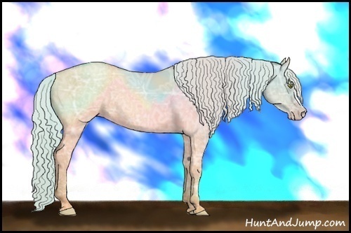 Horse Color:Silver Amber Champagne Ice Dun 