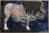 Horse Color:Blue Ice Roan and Brown Ice Roan