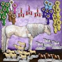 Horse Color:White Spotted Chocolate Palomino Pearl 