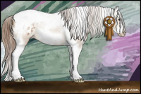 Horse Color:White Spotted Buckskin Splash Tobiano Frame Varnish