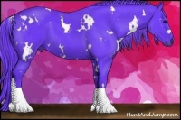 Horse Color:Watercolor White Spotted Black 