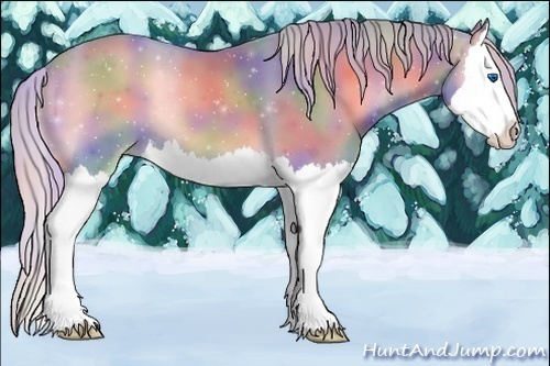 Horse Color:Nacre Watercolor Silver Blue Onyx Splash 