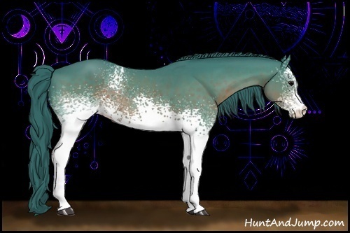 Horse Color:Watercolor White Spotted Brown 