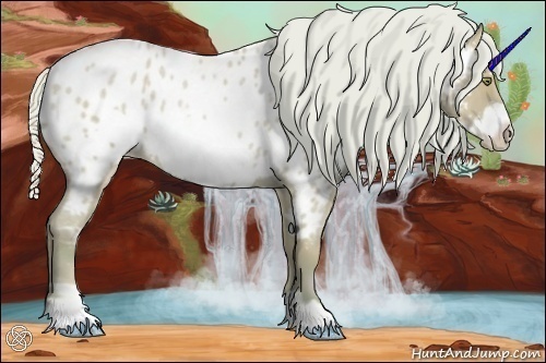 Horse Color:Watercolor Silver Amber Champagne Roan Frame Appaloosa 