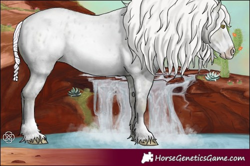 Horse Color:Watercolor Silver Amber Champagne Roan Frame Near Leopard