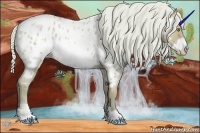 Horse Color:Watercolor Silver Amber Champagne Roan Frame Appaloosa