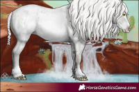Horse Color:Watercolor Silver Amber Champagne Roan Frame Appaloosa 