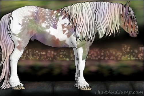 Horse Color:Nacre Silver Black Tobiano